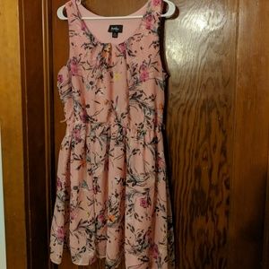 Pink floral dress